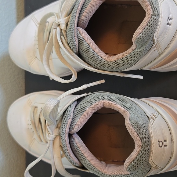 On Running Cloud The Roger Cloudtec Running Shoes White Leather Sneakers Size 10 - Picture 12 of 14